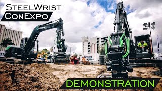 STEELWRIST DEMO at ConExpo 2020 Tiltrotator [upl. by Ripp]