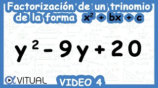 Factorización de un Trinomio de la Forma x2bxc Video 4 de 9 [upl. by Neville572]