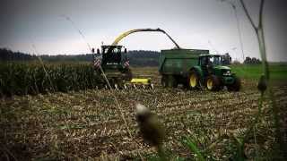 Maisernte 2013  Biogasanlage Pollenfeld  John Deere im Einsatz [upl. by Airreis237]