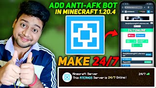 How To Make 247 Aternos Server  How To Add Anti Afk Bot in Aternos Server  Afk Bot For Aternos [upl. by Ettezyl]