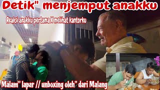 DETIKquot MENJEMPUT ANAKKU‼️Reaksi anakku pertama X melihat KANTORKU😂  Tengah malam makan Nasi GORENG [upl. by Cheatham]