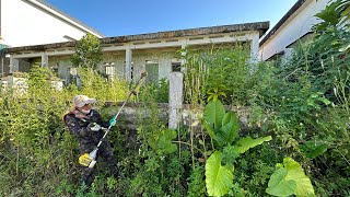 Incident Cleaning Poor Teachers Dormitory Cutting Overgrown Grass Clean Front Yard Transformation [upl. by Mya919]