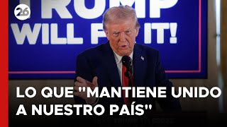 Donald Trump afirma que quotla religión es lo que mantiene unido a EEUUquot [upl. by Arodal]