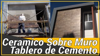 Colocación de Cerámica Sobre Muro de Tabla Cemento [upl. by Raman]