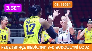 Fenerbahçe Medicana 30 Budowlani Lodz Şampiyonlar Ligi Maçı 06112024 clvolleyw melissavargas [upl. by Ydnirb]