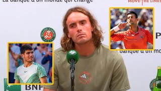 Tsitsipas was Asked to Pick between Alcaraz amp Djokovic His Answer is [upl. by Euqinom444]