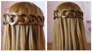 ⭐︎ Tuto coiffure simple et rapide tresse cascade boucle ⭐︎ Сoiffure facile à faire soi même [upl. by Aisercal]