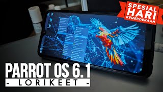 Install Parrot Security OS v61 pada Android dengan Termux Tanpa root  Spesial Agustusan [upl. by Nywroc]