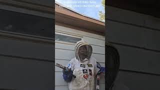 Beekeeper VS Killer Bees honeybees killerbeeguy invasivespecies killerbee [upl. by Aerdna]