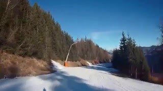 Dorfgastein Großarl Talabfahrt von 6er Kreuzkogel Piste 3  5  5a [upl. by Bobbe]