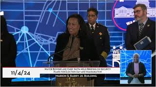 Mayor Bowser Holds Briefing on Security Plans for Election Day and Inauguration 11424 [upl. by Elison]