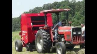 Hesston MF1745 Baler [upl. by Kiersten]