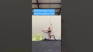 Half kneeling t spine rotation against wall [upl. by Yalahs]