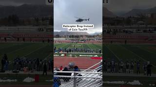 Helicopter Drops Ball on High School Game Instead of Coin Toss sports football trending shorts [upl. by Durrell]