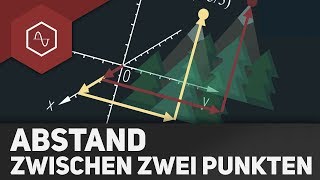 Abstand zwischen 2 Punkten berechnen  Grundlagen Vektorgeometrie [upl. by Trinette]