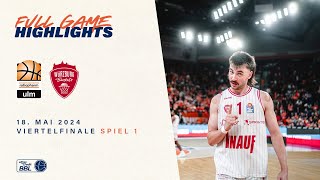 ratiopharm ulm vs Würzburg Baskets  Full Game Highlights  Viertelfinale Spiel 1  Playoffs 2324 [upl. by Mcgray220]