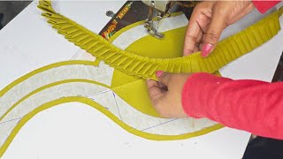 👉Basic Ways To Cut And sew a women Chunat Design With Ruffles And Bottons 🌼Sewing Tips And Tricks [upl. by Eidnim425]