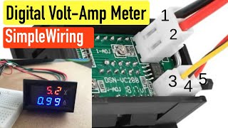 How to use Digital Volt Amp Meter  Wiring and Setup Guide [upl. by Celio]