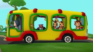 The Wheels on the Bus Animals Edition  Rhymes for Kids  Infobells [upl. by Beichner]