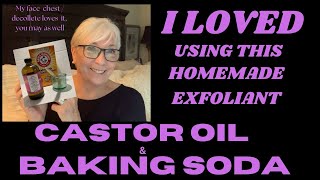 CASTOR OIL AND BAKING SODA EXFOLIANT  LOVE IT [upl. by Esiouqrut]