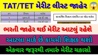 TATTET મેરીટ લીસ્ટ જાહેર 🎉😱અંતે સરકારે ભરતી જાહેર કરી તો મેરીટ કેટલુ રહેશે 2024 માં જોવો🙏🙏 [upl. by Naols]