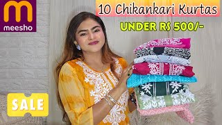 MEESHO Chikankari Kurta haul Under RS 500  Meesho LATEST chikankari Kurta set  MEESHO Sale [upl. by Lerud]