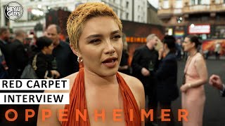 Florence Pugh  Oppenheimer Premiere Red Carpet Interview [upl. by Joacimah]