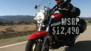 Motorcycle Reviews  2007 AirCooled Twins Naked Comparo Moto Guzzi Breva 11 [upl. by Nnyliak910]