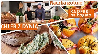 Rączka gotuje domowe kajzerki na bogato i chleb z dynią [upl. by Harriott]