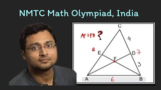 NMTC Olympiad Geometry  Angle Bisector Theorem  Inter Stage 1 Question 22  Olympiad Geometry [upl. by Keisling]