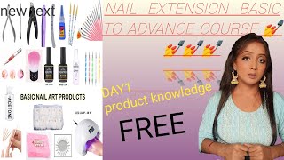 NAIL EXTENSION BASIC To ADVANCE NAIL TECNICIAN COURSE 💅💅✨✨nail extension basic product knowledge [upl. by Mills]