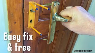 How to fix a Loose Door Handle  stripped screw holes [upl. by Federico545]