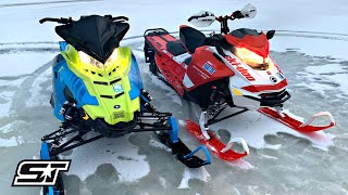 2020 SKiDoo 850 Backcountry XRS vs 2020 Polaris 800 Switchback Assault [upl. by Aniratac]