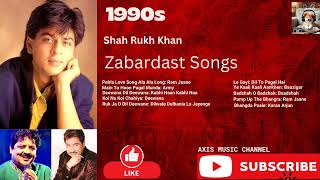 90s Zabardast Shah Rukh Khan Songs  Best Of Shah Rukh Khan 90s 💖Bollywood Romantic Songs [upl. by Imhsar]