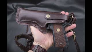 Colt 1911 Vertical Spider Holster by AceLeatherART [upl. by Crissie]