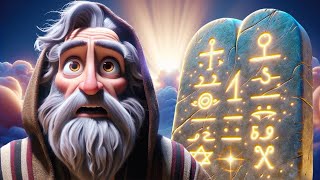 Moses And The 10 Commandments  AI Animation [upl. by Idel194]