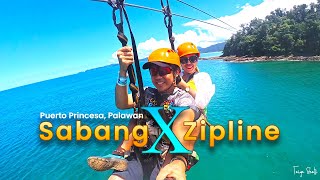 Sabang X Zipline 800m Zipline over the ocean in Puerto Princesa Palawan [upl. by Dael174]