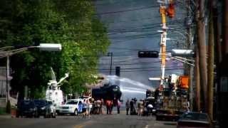 Incendie à LacMégantic 2013  Jour 1  Pompiers et Policiers [upl. by Jonie]