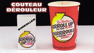 Comment faire un couteaudérouleur pour Déroule le Rebord Tim Hortons 2018 [upl. by Eelanej441]