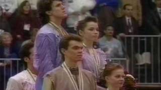 Award Ceremony  1992 Albertville Pairs Free Skate [upl. by Killarney]