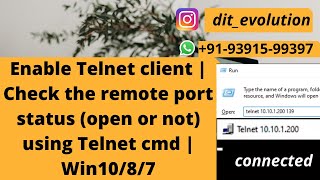 How to Enable The Telnet Client in Windows 10 [upl. by Guenevere]