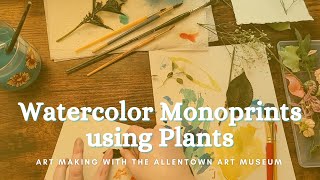 Watercolor Monoprints with Plants [upl. by Anatollo60]