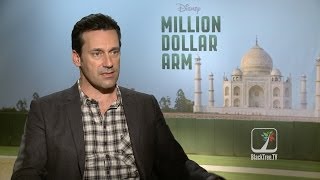 Jon Hamm Interview for Million Dollar Arm [upl. by Nelleyram401]