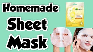 How to make sheet mask at home  DIY homemade sheet mask for face [upl. by Targett]