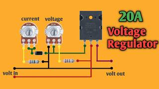 djustable voltage and current regulator circuit using one transistor [upl. by Adolpho]