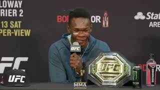 UFC 236 Israel Adesanya PostFight Press Conference  MMA Fighting [upl. by Madian777]