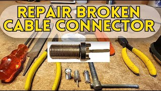 TV Repair Replacing broken cable connector [upl. by Pritchard135]