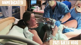 BIRTH VLOG 2021  RAW amp REAL NO EPIDURAL  SURPRISE GENDER [upl. by Gregorio]