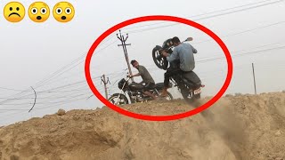 Hero Splendor  bike accidentampstunt by Nishu Deshwal [upl. by Ulrich]