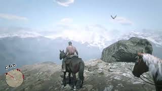 RDR2 RIDING HORSE IN SNOW MOWNTAIN WITH JOHN MARTSON rdr2 shorts [upl. by Placia637]